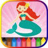 Mermaid Princess Coloring Book For Kids Free!