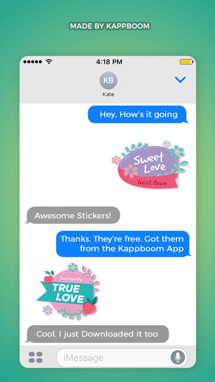 Geometric Love Badge Stickers