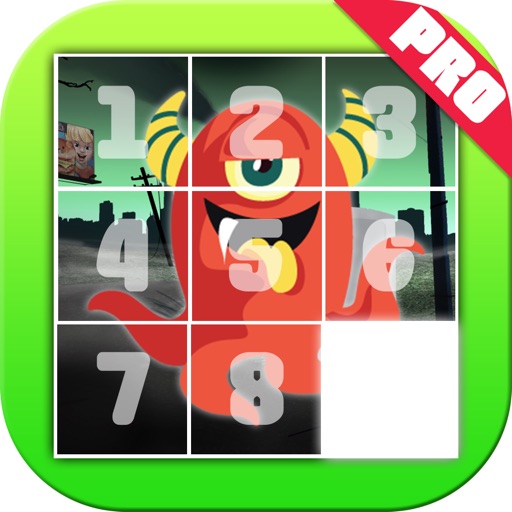 Monster Slide Puzzle For Kids Pro iOS App