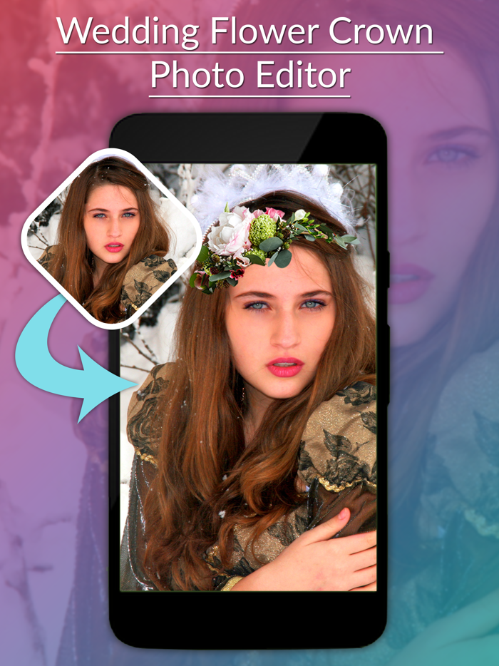 Wedding Flower Crown Photo Editor - Crown Stickers