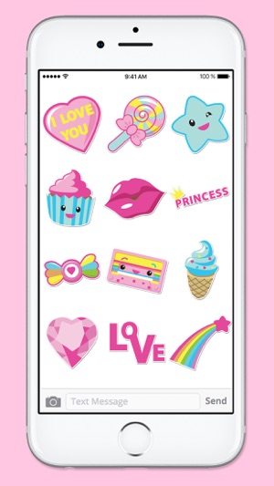 Pretty Pink Stickers Princess Sticker Pack(圖3)-速報App