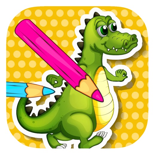 Toddler Coloring Book Game Crocodile Version Icon