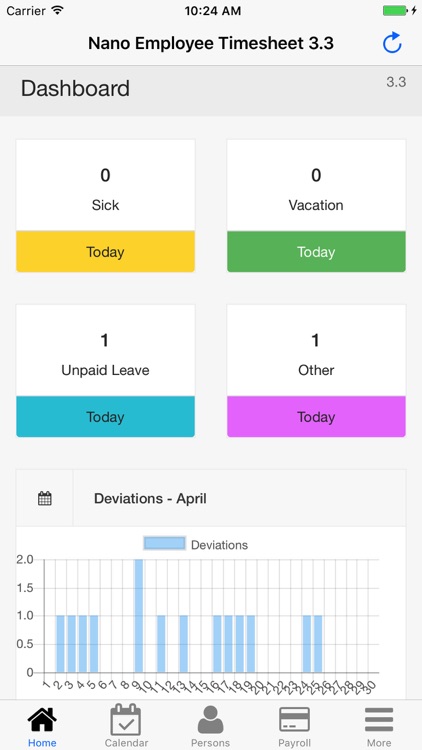 Nano Employee Timesheet