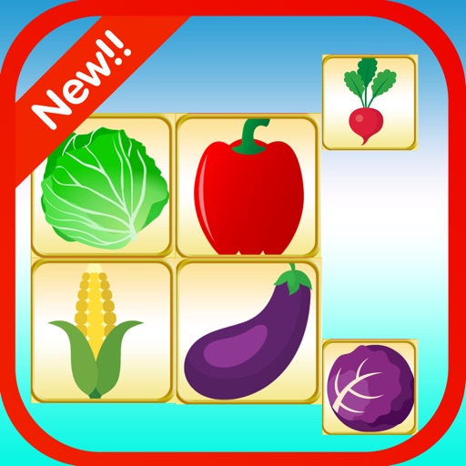 Matching game fruits and vegetables for Kids