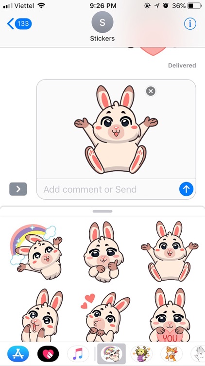 Rabbit Pun Funny Stickers screenshot-3