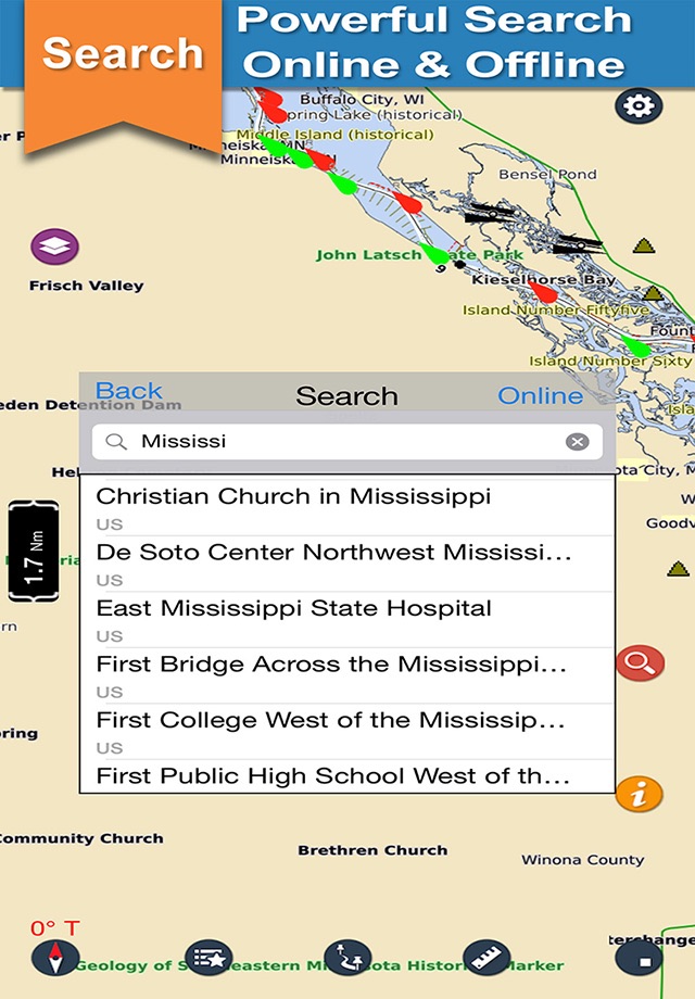 US Rivers GPS offline nautical chart for boaters screenshot 4
