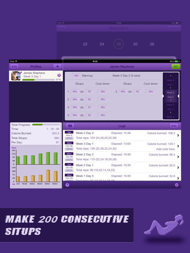 Situps Coach for iPad - Do Two Hundred S