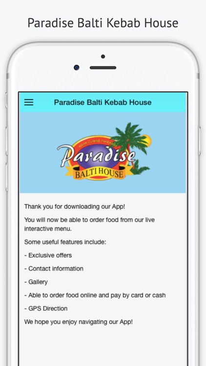 Paradise Balti Kebab House