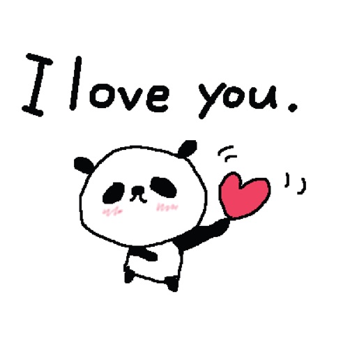 Panda love stickers
