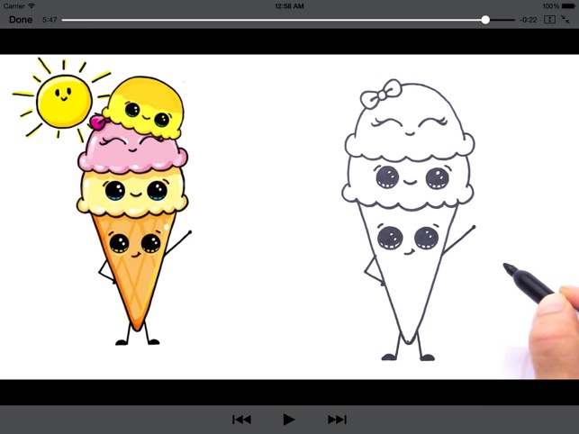 How to Draw Cute Foods for iPad