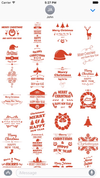 Christmas & New year 2017 Stickers