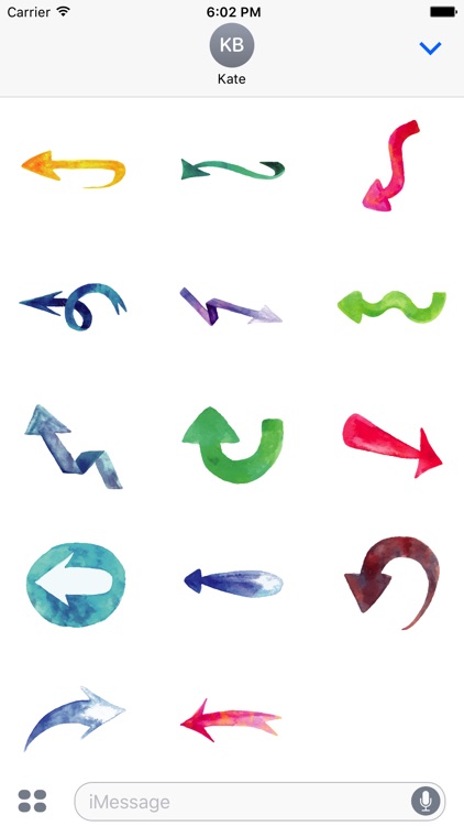 Animated Watercolor Arrow Stickers