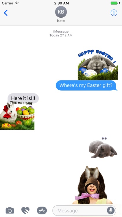 Cutest Easter Bunny Animated Stickers