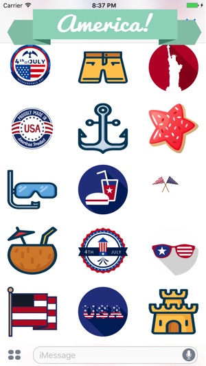 Fourth of July Stickers for Messaging(圖2)-速報App