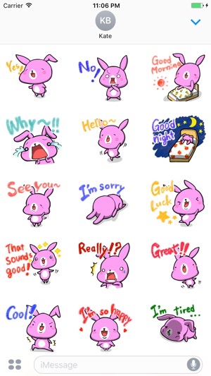 Bambi the happiest rabbit stickers(圖1)-速報App