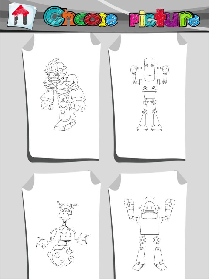 Robot Coloring Book App
