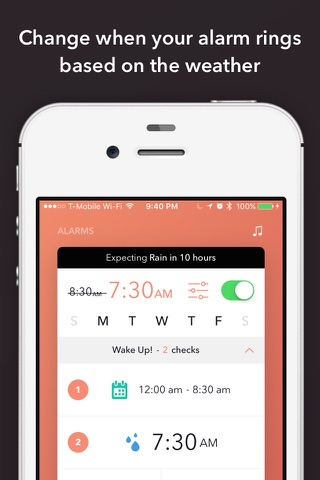 Wakelight - Alarm Clock for Weather & Meetings screenshot 2