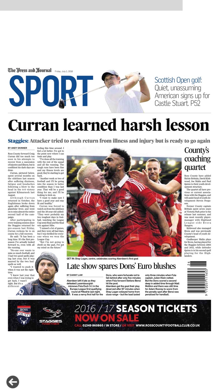 Press And Journal Highlands and Islands