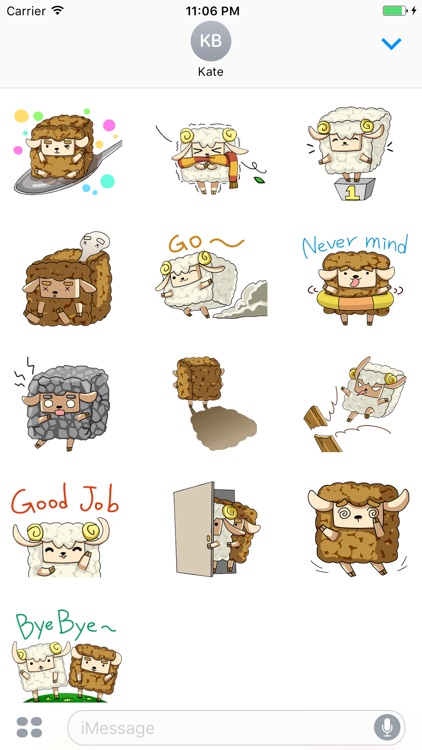 The Little Cuter Sugar Sheep Brothers Stickers