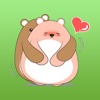 Animated Couple Fat Bear Sticker