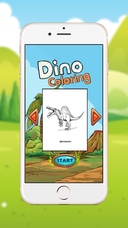 Dinosaur Park Coloring - Colorful Dinos for Kids