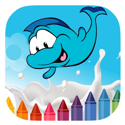 Free Dory Fish Coloring Book Page Game Edition Icon