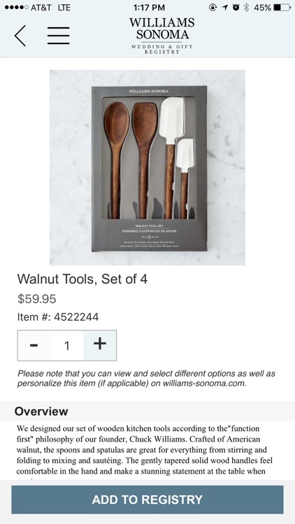 Williams Sonoma Gift Registry screenshot-3