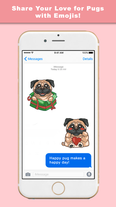 PugLoveMoji - Stickers & Keyboard For Pugs Screenshot 3
