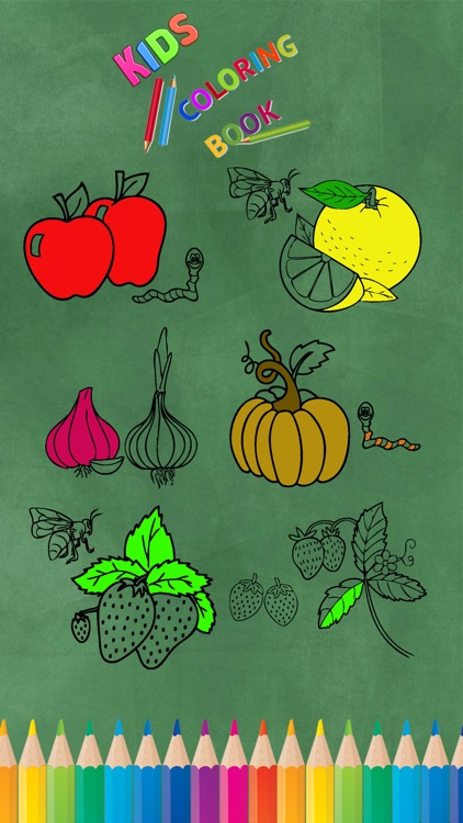 Fruits and Vegetable Coloring book For Children