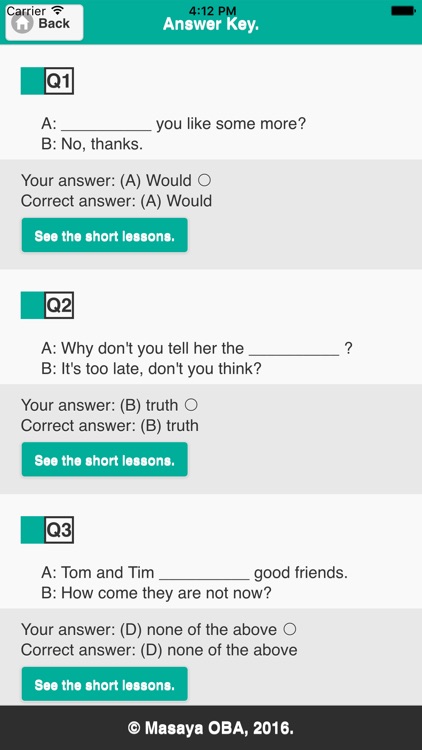 Oba's English Grammar Test screenshot-3