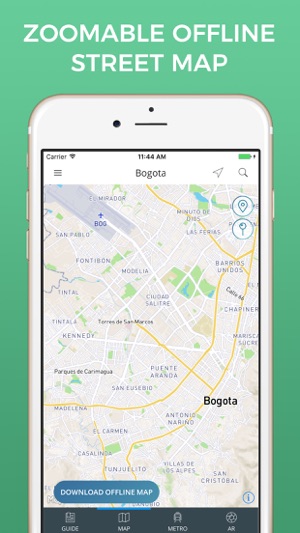 Bogota Travel Guide with Offline Street Map(圖3)-速報App