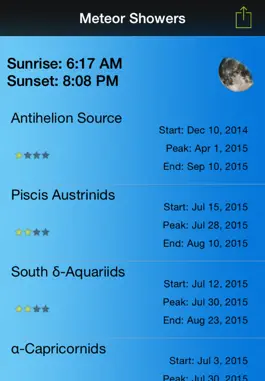 Game screenshot Meteor Shower Calendar - Ad Version hack