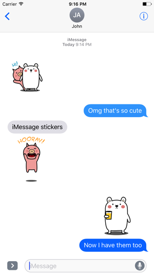 Animated PIg and BEAr Stickers(圖3)-速報App