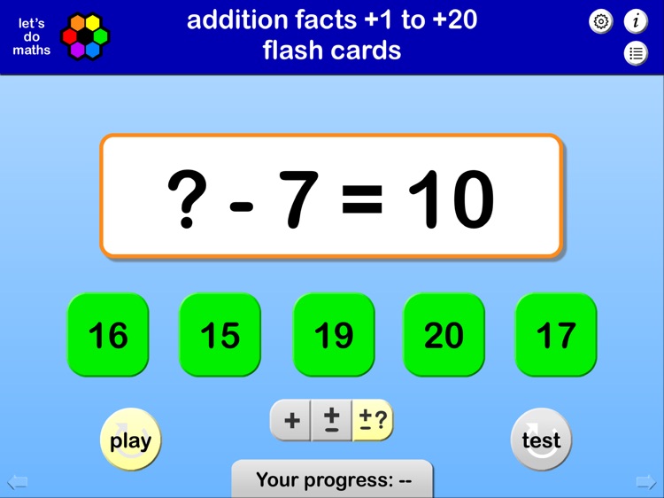 Number Bonds and Addition Facts to 20