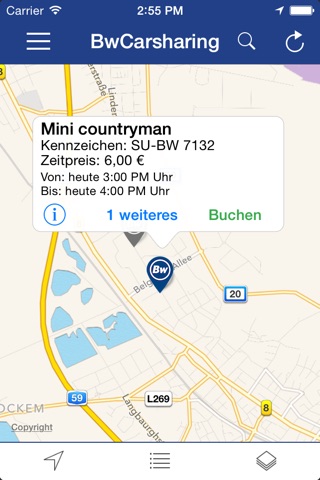 BwCarsharing screenshot 2
