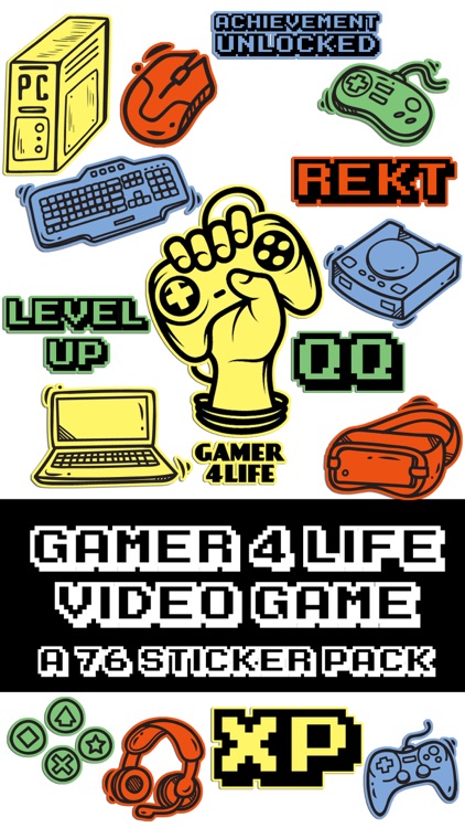Gamer 4 Life Video Game Sticker Pack
