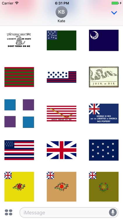 Revolutionary War Flag Stickers