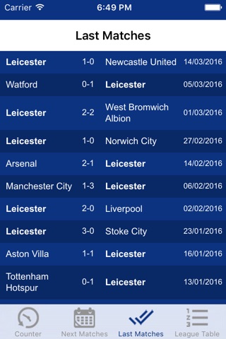 Leicester Next Match screenshot 3