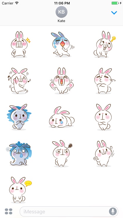 Chubby The Cute Rabbit Stickers