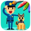 Preschool Coloring Drawing Hero Police Page Game