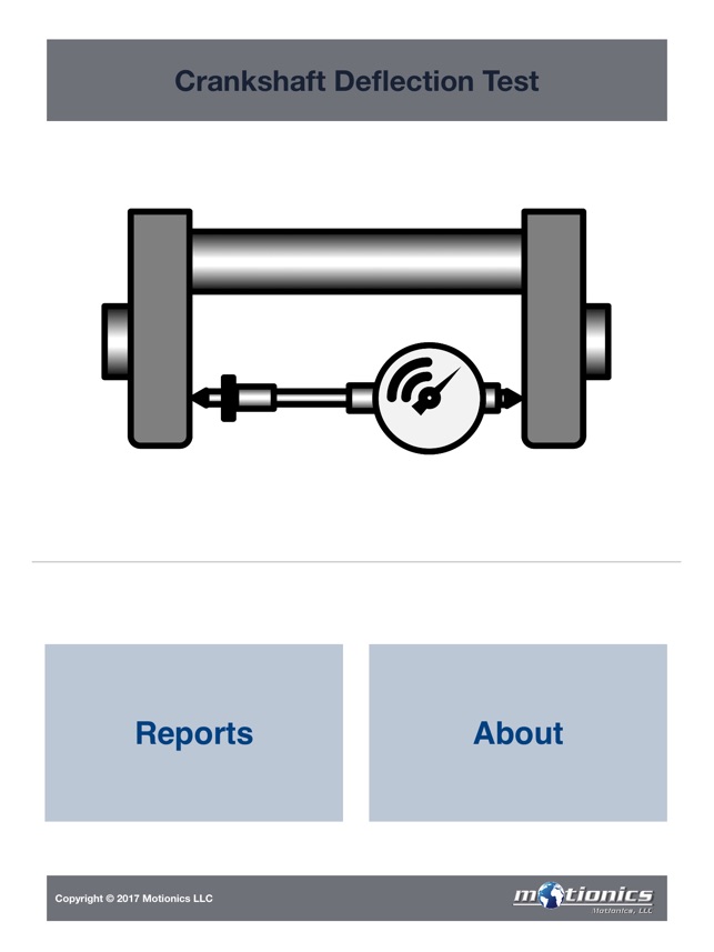 Crankshaft Deflection Test