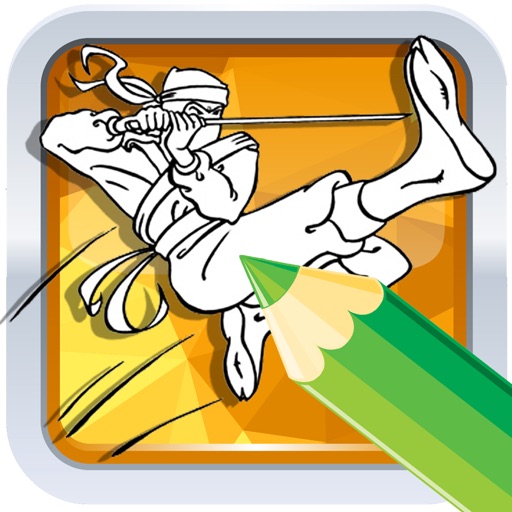 Toddler Coloring Book Games Ninja Man Version iOS App