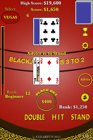 21 Blackjack Fast Cash Money screenshot 2
