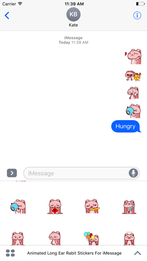 Animated Long Ear Stickers For iMessage(圖4)-速報App