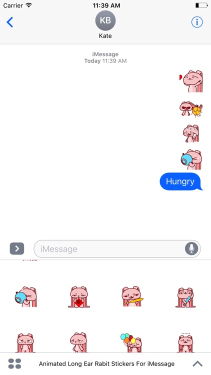 Animated Long Ear Stickers For iMessage screenshot-3