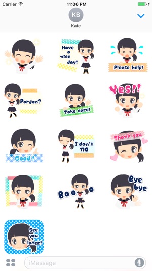 Iesha The Lovely Student Girl Stickers(圖3)-速報App