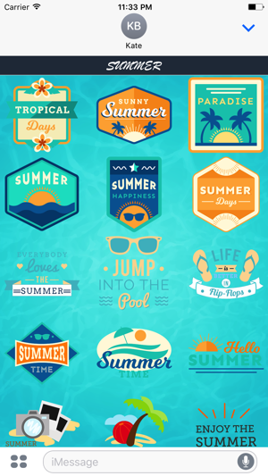 Summer - Sticker Pack for iMessage(圖3)-速報App