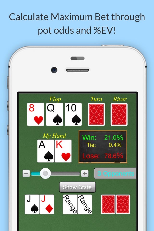 Max Bet Poker Odds Calculator screenshot 4