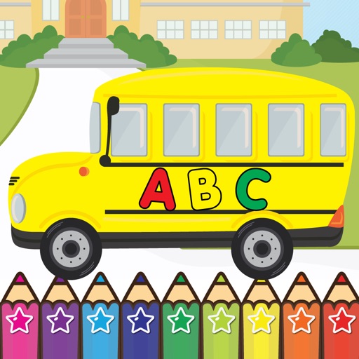 ABC Learning My Alphabet School Bus Coloring Book icon