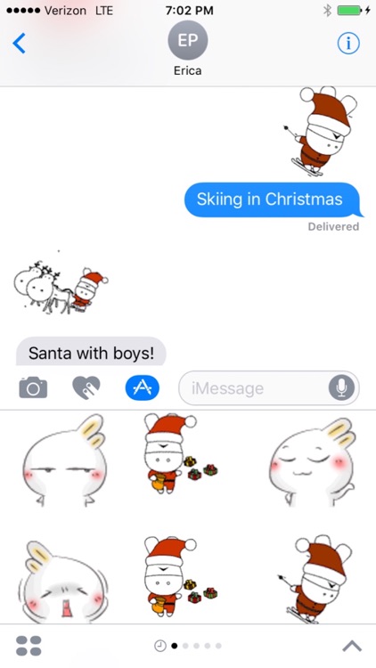 Bunny Christmas Emojis screenshot-3